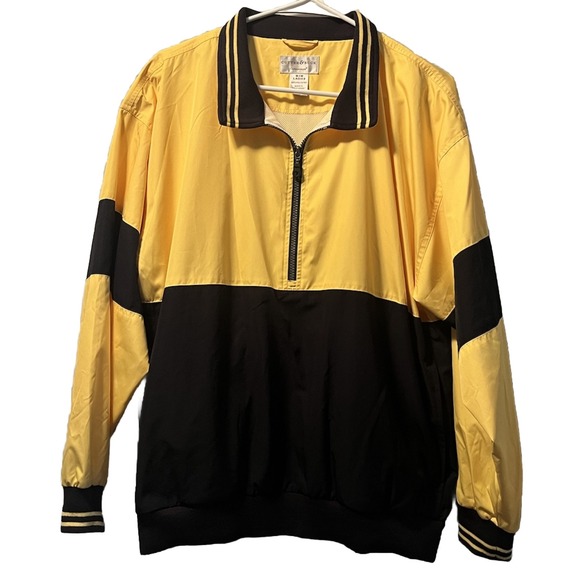 Cutter & Buck Jackets & Blazers - Cutter and Buck Pullover Womens Medium Yellow Black Climaguard 1/4 Zip Golf